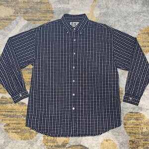 US Expedition Button Down Shirt Mens Seersucker - Large - GUC